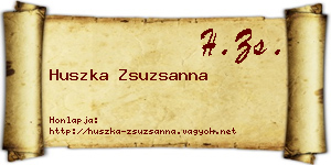 Huszka Zsuzsanna névjegykártya